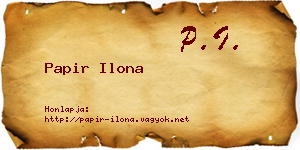 Papir Ilona névjegykártya